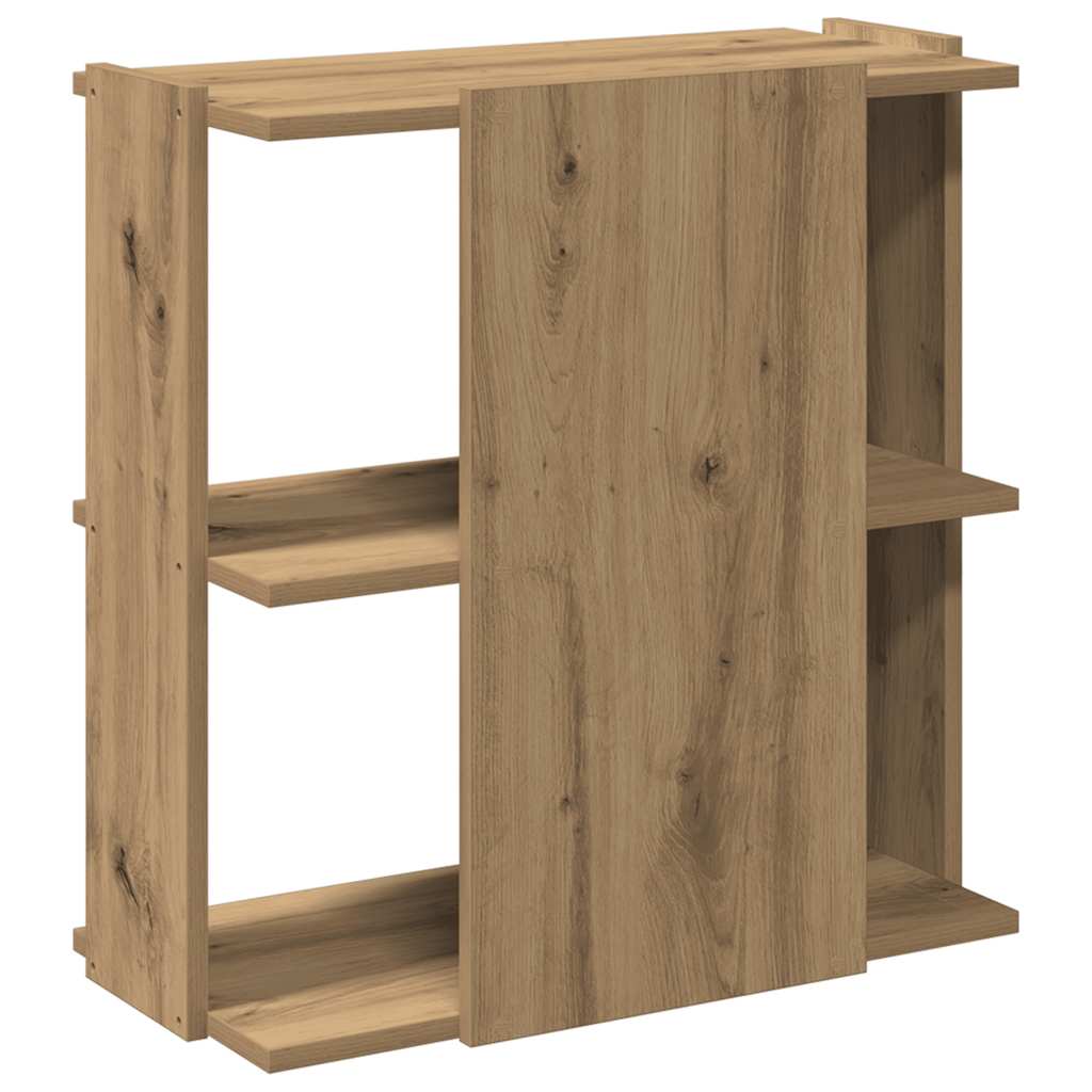Bookcase 3-Tier Artisan Oak 60x30x60 cm Engineered Wood